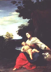 Madonna mit einem Korb