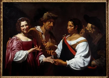Die Wahrsagerin, 1620. 1,2 x 1,7 m. Ottawa, National Gallery of Canada