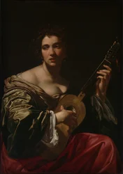 Gitarre spielende Frau, um 1618