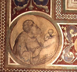 Maesta: St. Matthäus und der Engel (Detail)