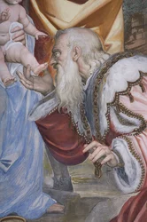 Die Anbetung der Könige, Presbyterium, 1578-82 (Detail)