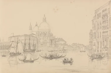Album mit 30 Ansichten in Tirol und Italien: Die Kirche Santa Maria della Salute 10. Nov. 1840