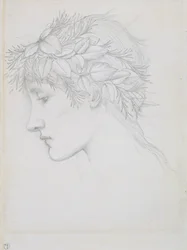 Kopf mit Blättern gekrönt, 1897