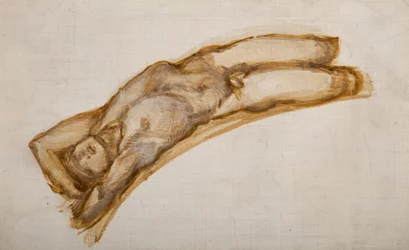 Glücksrad - männlicher Akt - Aktstudie eines Sklaven, 1882.