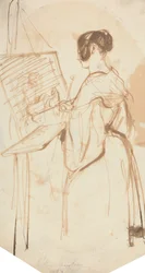 Eine Dame malt