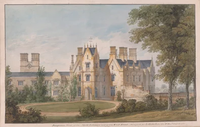 Lilleshall, Shropshire: Ansicht des Nordeingangs und der Westfront