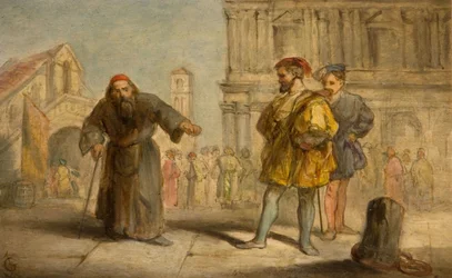 Szene aus Shakespeares Der Kaufmann von Venedig, 1865