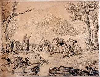 Johannes predigt in der Wüste, 1883