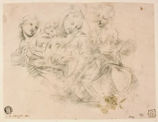 Madonna mit Kind und zwei Engeln