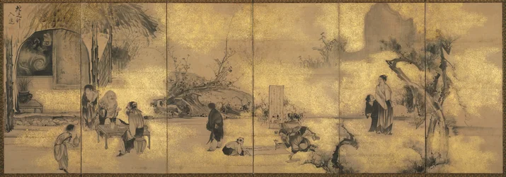 Die Acht Unsterblichen des Weinkelchs, spätes 18. Jahrhundert