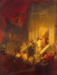 Lesung des Gesetzes in einer Synagoge