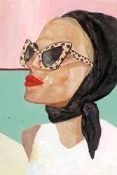 Chicer Schal und Sonnenbrille