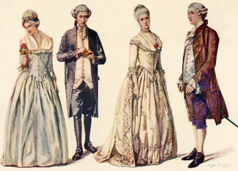 Kleidung während der Herrschaft von Georg II. 1760-1776, 1903, 1937
