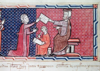 Eine Frau schwört vor König Jakob I. von Mallorca (Detail)