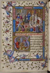 Alfonso V besucht die Messe, aus Psalter und Stundenbuch von Alfonso V von Aragon, ca. 1442