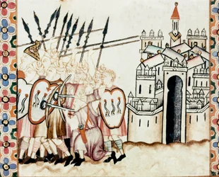 Armee der Mauren verteidigt eine Stadt (Detail)