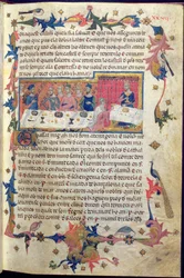 Bankett von Pater Martell für Jakob I. (1208-76) in Tarragona im Jahr 1228, bei dem die Eroberung der Baleareninseln vereinbart wurde, aus 