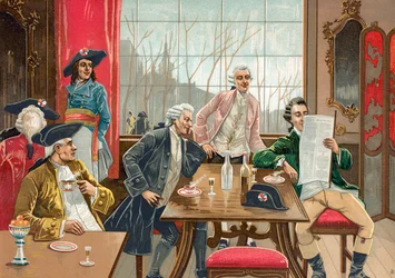 Café in Paris zur Zeit der Französischen Revolution