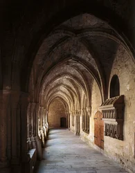 Kreuzgang der Ritter des Klosters von Poblet, Vimbodi, Spanien
