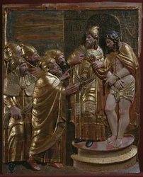Jesus vor Kaiphas (Detail)