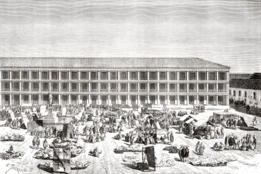 La Casa de los Portales, Plaza de Simon Bolivar, ehemals Plaza de la Constitución, Bogotá, Kolumbien