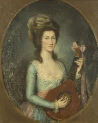 Dame spielt Gitarre