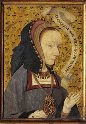 Dame mit Stiefmütterchen