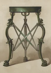 Römischer Bronzedreifuß