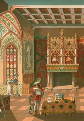 Salon eines feudalen Schlosses