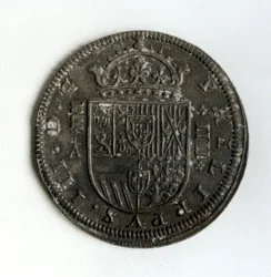 Silberkrone Münze von vier Reale aus der Regierungszeit von Philipp III von Spanien und Portugal (1578-1621)