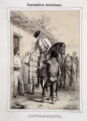 Schmuggler, „Andalusische Kostüme“ von D Antonio Chaman