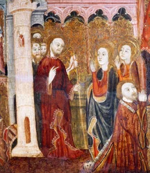 St. Lazarus mit seinen Schwestern Martha und Maria