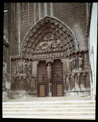 Ansicht des Sakramentportals (Sarmental) der Kathedrale Santa Maria in Burgos.