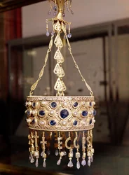 Votivkrone von König Recesvinth (r. 652-72) aus dem Schatz von Guarrazar, ca. 670