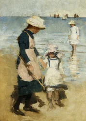 Kinder am Strand, ca. 1891