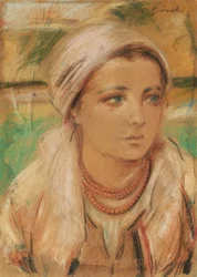 Junges Mädchen mit Kopftuch