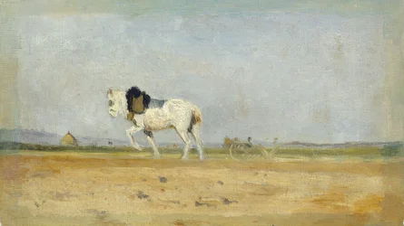 Ein Pflugpferd auf einem Feld, 1870-1874