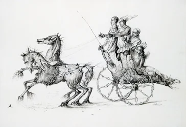 Tod in der Kutsche, um 1850-1890