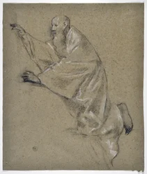 Studie eines knienden Mannes mit Draperie