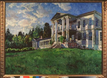 Sommermorgen. Das Herrenhaus Rozhdestveno (Russland)
