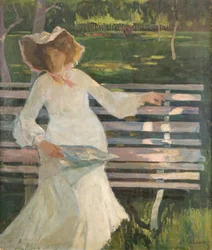 Auf einer Bank, c.1905
