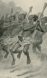 Ein Maori-Kriegstanz