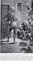 Das Schwarze Loch, altes Fort William, 18. Juni 1756, Illustration aus „Hutchinsons Geschichte der Nationen“, um 1910