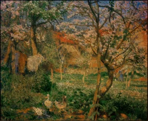 Haus im Frühling