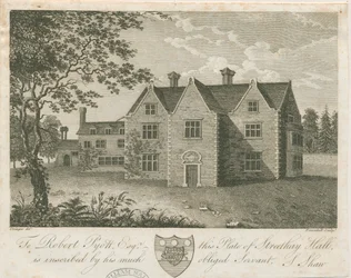 Streethay Hall: Gravur, nd [spätes 18. Jh.]