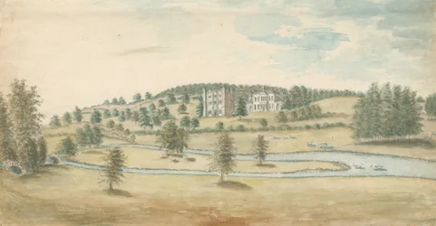 Tixall Hall und Torhaus
