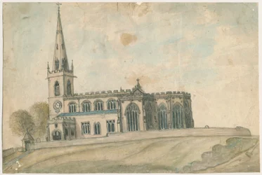 Wednesbury Kirche: Aquarell, nd [1762-1802]