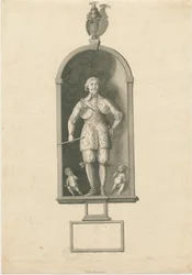 Wolverhampton - Statue von Admiral Richard Leveson in der St. Peter