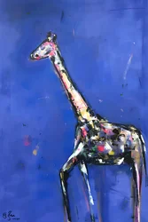 Farbenfrohe abstrakte Giraffe