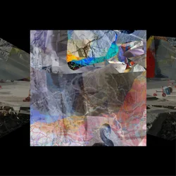 Abstrakte Schwan Collage